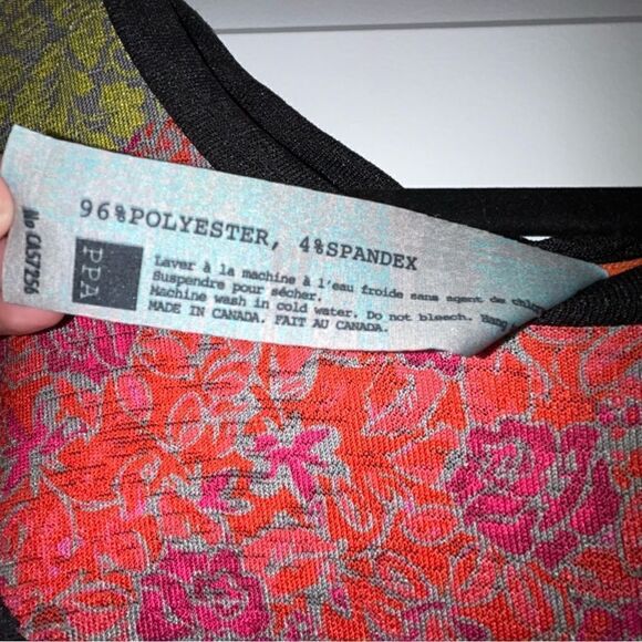 Volt Design Colore Ta Vie Mix Print Dolman Sleeve Asymmetrical Top - Picture 4 of 5